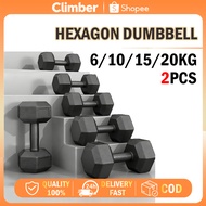 Hex Dumbbell Set 6/10/15/20KG Dumbells Men's Fitness Exercise Equipment Gym Fitness