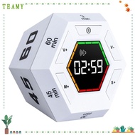 TEAMY Electronic Timer Cube, 3 Volume Adjustable 3/5/15/30/45/60 Minute Sale Pomodoro Timer, Custom 