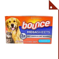 Bounce : BOUPHLFS-65* Fabric Drying Sheet Pet Hair and Lint Guard Mega Dryer Sheets Fresh Scent 65 C