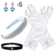 Yosbabe Princess Cinderella Dress up Accessories Cinderella Headband Choker Gloves Halloween Christm
