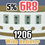 10pcs Chip WIDE RESISTOR smd 6R8 5% size 1206 3216 (WIDE) 6.8ohm 6.8ohm 6.8 ohm 6.8 ohm
