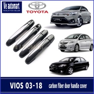 Vemart Toyota vios NCP150 ncp93 ncp42 door handle cover carbon fiber accessories 2003 2004 2005 2006