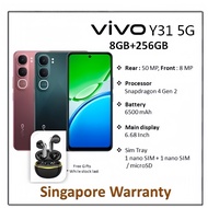 vivo Y31 5G 8GB+8GB Extended RAM +256GB | 6500mAh Battery | 120Hz Refresh Rate | 2 Years Warranty