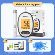 Cofoe 3 In 1ระดับน้ำตาลในเลือด/คอเลสเตอรอล/จอภาพกรดยูริคพร้อมแถบทดสอบและเข็มตรวจจับไขมันในเลือดฟรีเค