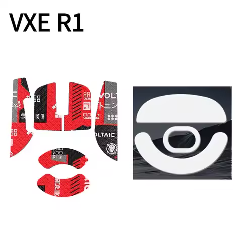 For VXE Dragonfly R1 SE R1 Pro Max， ICE Smooth Glide Mouse Skates & Anti-Slip Sweat Resistant Grip T