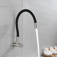 Wall Mounted Faucet 304 Kitchen Faucet 360° Rotation Flexible Cold Water Faucet Sink Mop Laundry Sin