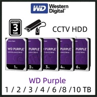 WD Purple 1TB / 2TB / 3TB / 4TB HDD for CCTV WD HDD