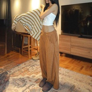 88R — Corduroy Lounge Pants กางเกงลูกฟูก เอวยางยืด ทรงกระบอก ตกแต่งกระเป๋า
