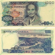 Uang Kuno 1000 Rupiah 1980 Sutomo UNC Gress
