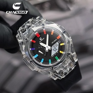 CHAXIGO Watch For Men, Sports Anti-Fall Luminous Waterproof Silicone Strap Watch, LED Analog Digital