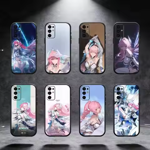 Aemeath WuWa Phone Case For Samsung S25,S24,S21,S22,S23,S30,Ultra,S20,Plus,Fe,Note,5G Black Cover