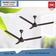 KDK K15V0-PBR 60" Regulator Ceiling Fan - Brown (Twin Pack)