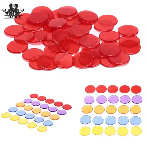 2019 New 1.5cm Plastic Poker Chips Casino Bingo Markers for Fun Family Club Carnival Bingo Game Supp