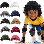 Babalet Turban Durag untuk Kanak-kanak Lelaki Kanak-kanak Perempuan Satin Sutera Dilapisi Serban Bea