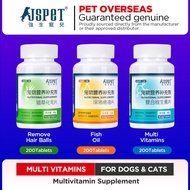 Pets Multi vitamins for Dogs and Cats Immunity Systerm Vitamin A B2 B6 D Omega 3 FishOil Supplement