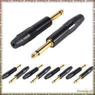 [S D K G] Gold Plating 10Pcs Plug Mono Professional 2 Pole 6.35 Mm 6.5Mm Stereo Jack Plug  6.35Mm