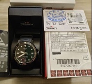 拍賣 9.9新 TISSOT 天梭 Seastar 1000 海洋之星 機械錶 黑 2022年8月25日寶島購入 盒卡齊全！！