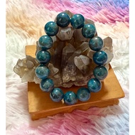 Blue Apatite Crystal Bracelet 13 mm
