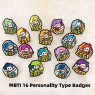 1pc MBTI 16 Personalized Types Metal Lapel Pin, MBTI Career Personalized Test Badge, Backpack Decora