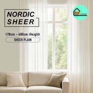 BF Langsir Jarang Nordic Sheer Curtain 170CM-400CM Langsir Putih Jarang Langsir Tingkap Murah
