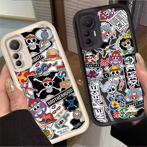 Anime O-One Pieces Label Phone Case For Xiaomi Mi 13T 12T 11T 13 12 11 Lite 5G NE POCO X6 X5 X4 GT X