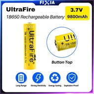Heavy Duty 18650 9800mAh 3.7V Rechargeable Battery Li-Ion Lithium Batteries Button Top Bateri Torchl