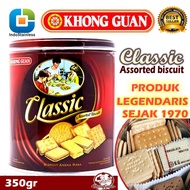 Ready Biscuits Khong Guan Classic Assorted Biscuits Round Canned 350gr