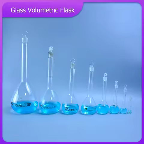 5-100ml Transparent Lab Conical Flask Glass Scientific Glass Erlenmeyer Flask Safe Glassware Laborat
