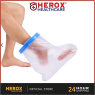 HEROX FULL FOOT Waterproof Foot Cast Wound Cover Protector for Shower Bath, Reusable Adult Leg Ankle