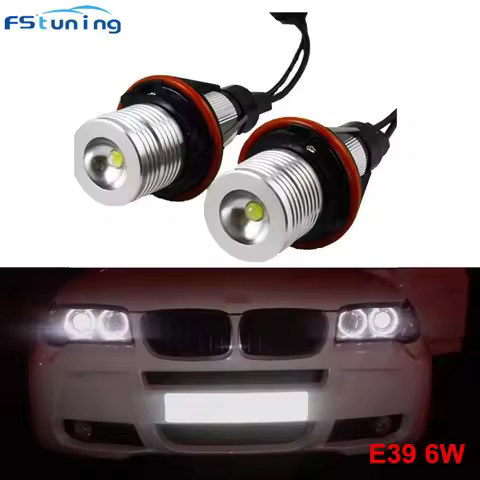 FSTUNING 12W BMW E39 LED Angel Eyes Marker HeadLight Bulbs for BMW E39 X5 E53 E60 E61 E63 E64 E65 E6