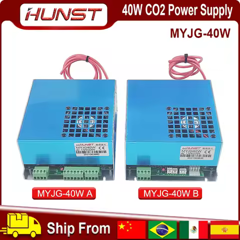 Hunst MYJG-40W CO2 Laser Power Supply 110V/220V Laser Generator For 40W Laser Engraving Machine