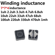 50PCS Inductor CDRH74 7*7*4MM SMD Power Inductance 1UH 2R2 2.2UH 3.3UH 4.7UH 6.8UH 10 UH 100UH 150UH