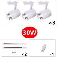 LANGYUE (3 bóng đèn + 2 thanh ray 05M + 1 đầu nối) Bộ đèn led theo dõi đầy đủ Đèn trần 12W 20W 30W 4