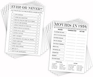 90th Birthday Party Games, 1934 Birthday Party Cards, Movies in the 1934 Games Cards, Adult Birthday