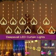 [Fast Delivery]New Deepavali LED Curtain Lamp Diwali Decoration Light Lamp Fairy Light LED Deepavali