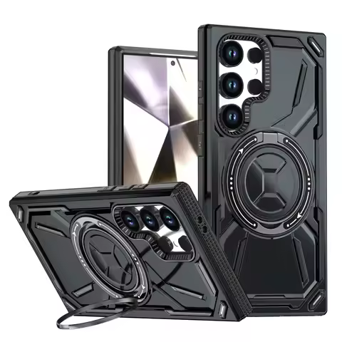360° Rotating Magnetic Bracket Armor Case for Samsung S26 Ultra S22 S23 S24 S25 Ultra Plus S25 FE A1