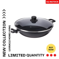 [sgstock] Tefal Cook Easy Chinese Wok 36cm w/lid B50392 Black