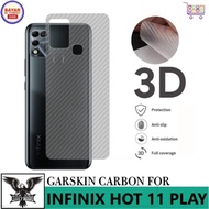 GARSKIN INFINIX HOT 11 PLAY SKIN HANDPHONE CARBON 3D PELINDUNG BODY HP