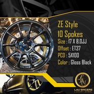 ZE Style 10 Spokes 17 X 8.0JJ 5X100 Gloss Black