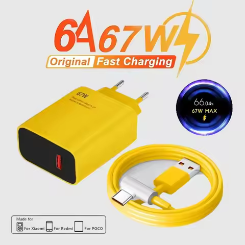 67W Fast Charger Enhanced Version Game Flash Charging 6A Suitable For RedmiK40 Xiaomi 11pro 11Ultra 