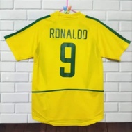 Retro 2002 Brazil home football short Sleeve jersey