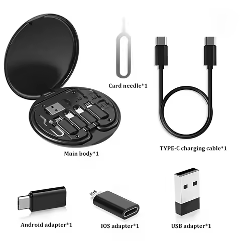 USB Type-C to C 60W Charging Adapter Cable Set USB-C to Lightning Adapter Kit USB-A Type-C to Micro/