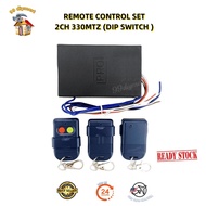 Autogate 2CH Alat Kawalan Jauh 330mtz DIPSW( REMOTE/ RECEIVER) | 2CH 330mtz DIPSW RECEIVER/ REMOTE A