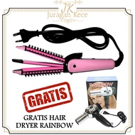 JUKE PROMO Catok Nova 3 IN 1 Catokan NHC-8890 Alat Pelurus Dan Keriting Rambut + GRATIS Rainbow Hair Dryer Pengering Rambut Hair Drayer