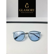 Genuine Helen Keller sunglasses with ice blue frame, unisex fashion UV protection lenses