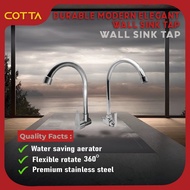 COTTA Wall Sink Tap Kitchen Faucet Water Tap Kitchen Sink Tap Water Tap Bathroom kepala Paip Sinki S