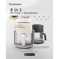 Air Fryer & Dehydrator 8 in 1 Function EAF-777 4.5L Capacity with Panoramic Glass Ecohome