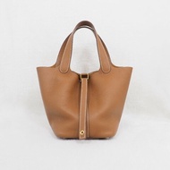 HERMES Picotin 18 金棕色金扣