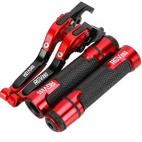Motorcycle Aluminum Accessories Brake Clutch Lever Handle Hand Grips Ends Adjustable FOR Suzuki RGV2
