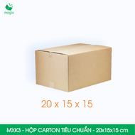 MXK3 - 20x15x15 cm - 20 hộp carton đóng hàng tiêu chuẩn - Thùng carton hộp giấy | Magix Packaging
